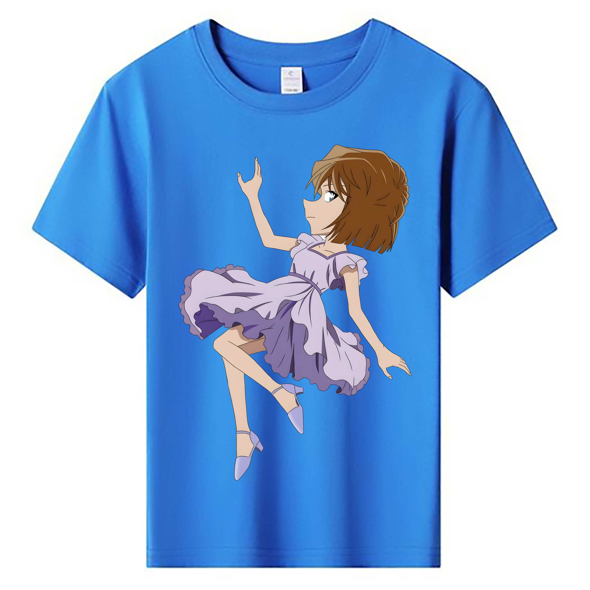 （画像用） 名探偵コナン 灰原 哀 はいばら あい Detective Conan Anita Hailey、Vi Graythorn Haibara Ai 綿100％キッズTシャツ（フロントプリント）